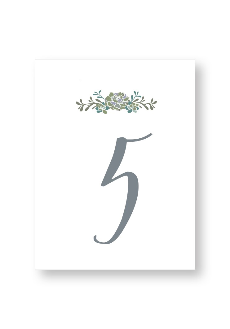 Succulent Table Numbers | Paper Daisies Stationery