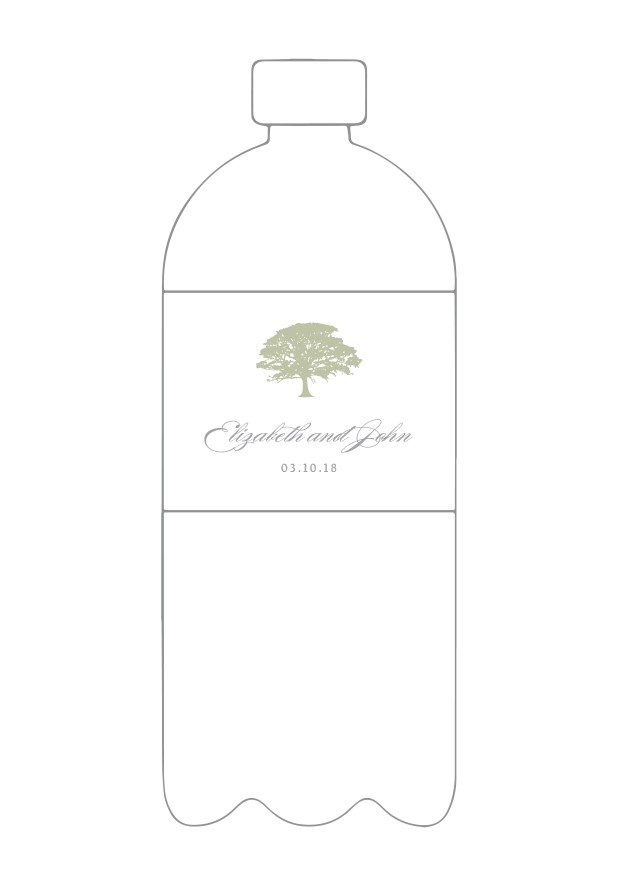 Spanish Moss Water Bottle Label | Paper Daisies Stationery