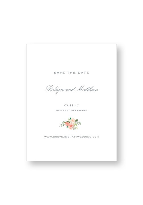 Floral Border Change the Date Postcard — Paper Girl Creative