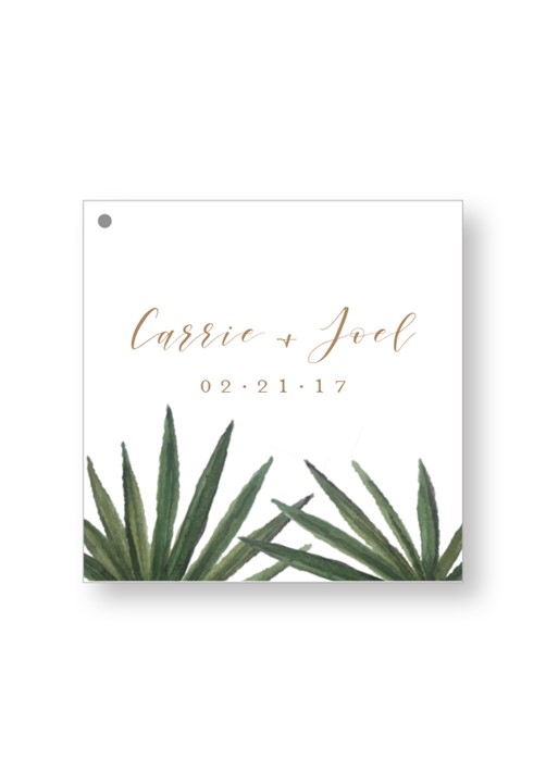 Palm Welcome Box Tag