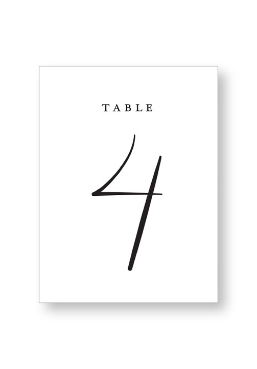 Dogwood Table Numbers
